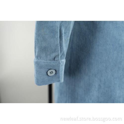 Retro Slim Fit Cord 16W Hemdkleid
